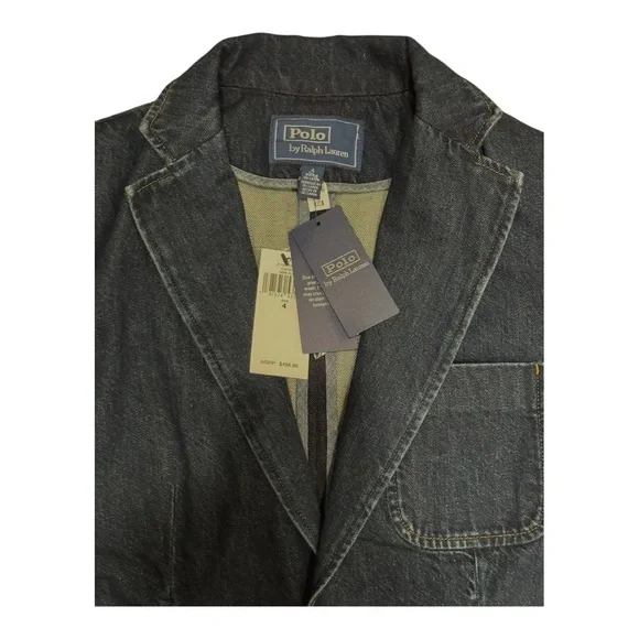🕶️ Polo Ralph Lauren Cotton Denim Single-Breasted Blazer – Size 4 – NWT 🕶️ - Picture 7 of 12